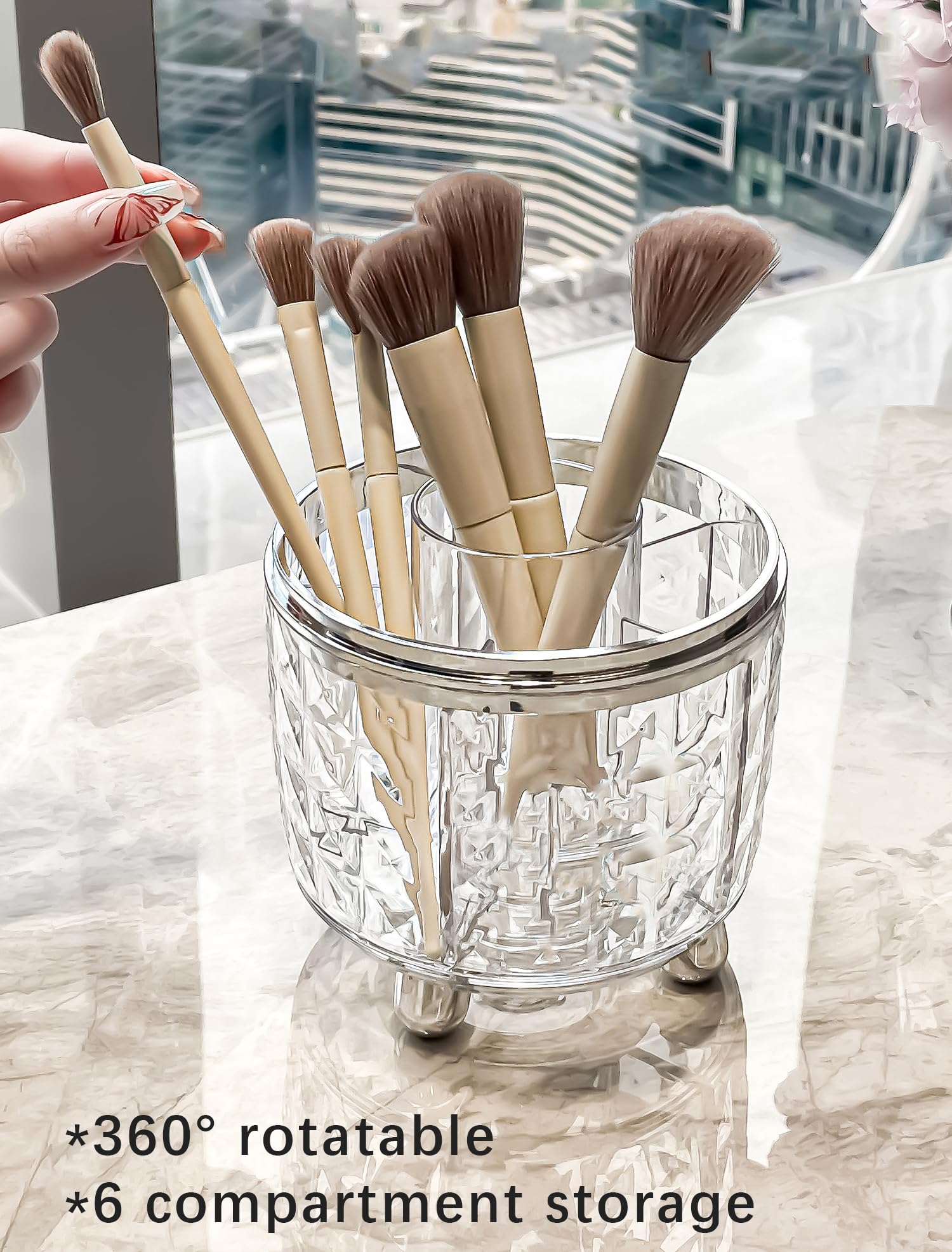 Amazon | GLAMFORT メイクブラシケース 蓋付き メイクブラシ収納